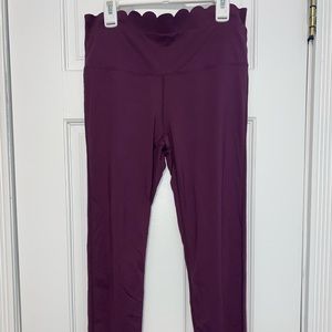 Scalloped purple leggings Joy Lab